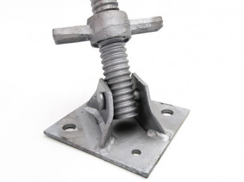 Pie de andamio basculante Ø38 HT 63cm galvanizado HDG - 5 piezas