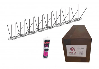 Pinchos contra palomas 10 m.c. para pegar - Protección desde 10 hasta 15 cm (2 tubos de pegamento)