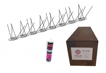 Pinchos contra palomas 10 m.c. para pegar - Protección desde 15 hasta 20 cm (2 tubos de pegamento)