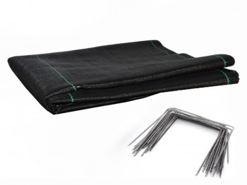 Kit: Tela de mantillo verde + grapas