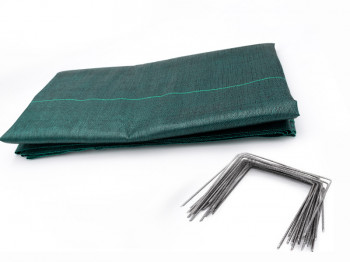 Kit: Tela de mantillo verde + grapas